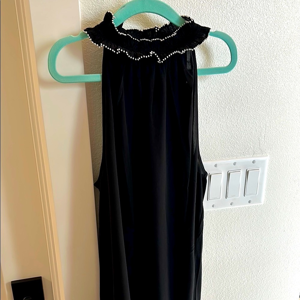 Ann Taylor Black Sleeveless Petite Top, M, NWT